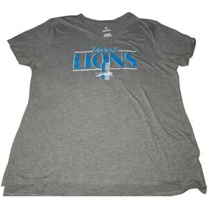 Fanatics Detroit Lions Gray‎ T Shirt Womens NFL Football Size 2XL